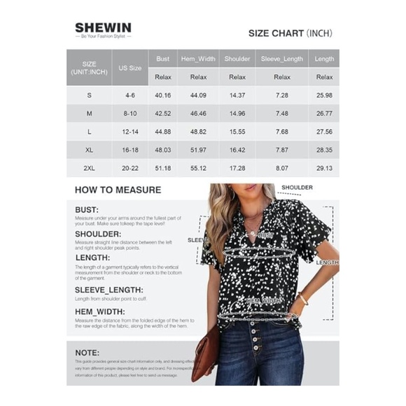 Casual V-Neck Floral Print Smocked Short Sleeve Chiffon Blouses Bohemian Top, - Picture 3 of 3